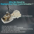 thumbnail image 3 of Front Right Driver Side Power Door Lock Actuator Motor with Cable for Honda Civic 96-00 No.72110S04A02, 3 of 6