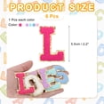 thumbnail image 2 of Parche de letras Chenille Uxcell autoadhesivo, letra L, parche bordado (multicolor, paquete de 6), 2 of 6