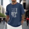 thumbnail image 2 of Qopobobo Mens Shirts Short Sleeve Shirts For Men Men Oversized T Shirts Vintage Tee Loose Fit Short Sleeve Casual Streetwear Baggy Washed Unisex Tops Navy,XL, 2 of 4