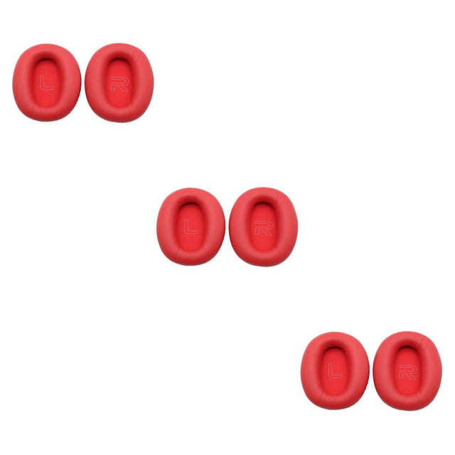 ZLight Coussinets d'Oreille Écouteurs Couleur Unie Coussin pour Protection Auditive Réduction de Bruit Remplacement pour W820BT Rouge 3Ensemble