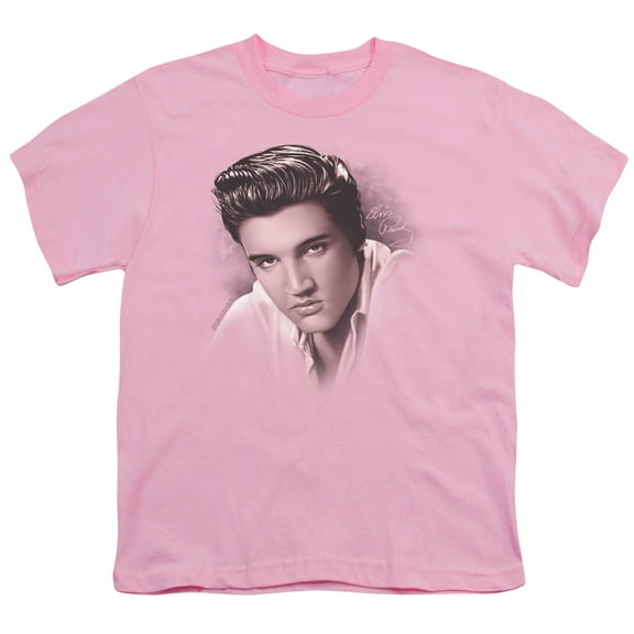 Trevco ELV784-YT-3 Elvis Presley & The Stare Short Sleeve Youth 18-1 T-Shirt, Pink - Large