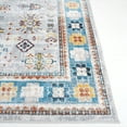 thumbnail image 5 of SAFAVIEH Bayside Bruno Oriental Polyester Machine Washable Area Rug, Light Gray/Blue, 4' x 6', 5 of 13