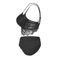 thumbnail image 4 of Coordinado Secret Treasures Talla 34B/M Liso y Floral Negro, 4 of 4