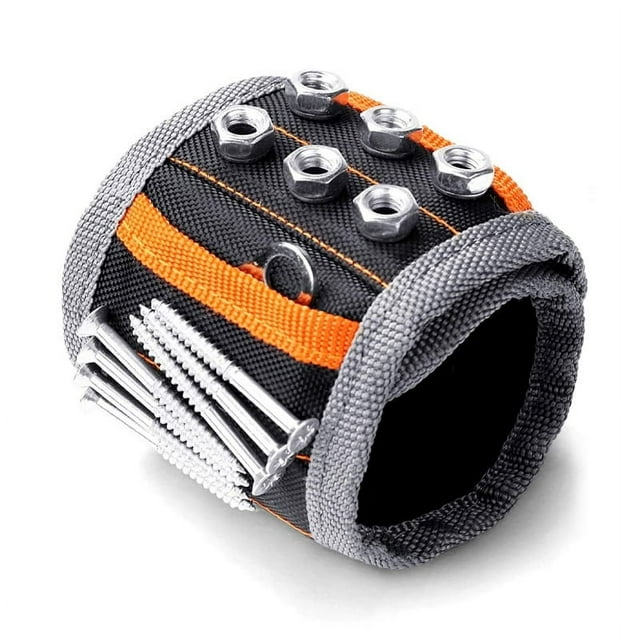Magnetic Wristband,with Strong Magnets for Holding Screws, Nails, Drilling Bits ,Easy to Operate