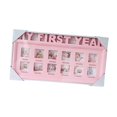 thumbnail image 3 of simhoa First Year Picture Frame 12 Month Wall Desktop Album for Baby Shower Gift Pink, 3 of 8