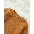 thumbnail image 4 of Infant Baby Girls Boys Pants Set, Long Sleeve Crew Neck Romper with Elastic Waist Pants Winter Outfit, 4 of 9