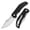 Deep Black, variant on Tenable Orion Pocket Knife,Blackwashed 14C28N Blade,Orange G10 Handle,B1089A5