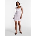 thumbnail image 2 of No Boundaries Woven Babydoll Mini Dress, Women’s XXS-XXL, 2 of 5