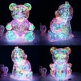 thumbnail image 6 of Xinwanna Teddy Bear Night Light Prismatic Iridescent LED Bear Lamp DIY Assembly Colorful Bunny Lamp for Valentine's Day Gift Bedroom Party Decor (Type A), 6 of 13