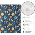thumbnail image 2 of Space Throw Blanket,50x60in,Soft,Lightweight Flannel,Cute Astronaut and Planets Blue Blankets - Gifts for Kids Boys,for Bedtime or Playtime Couch Office Travel,Home Living Room Bed Decor, 2 of 6