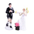 thumbnail image 3 of MLINS Soccer Theme Wedding Cake Topper Decoration Resin Bride and Groom Figures Assorted Color 2 Pieces, 3 of 6