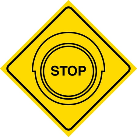 - Aluminum Yellow Diamond Notice Stop Traffic Light Ahead Road Sign Commercial Metal Square Sign, 12x12