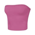 thumbnail image 3 of Mgmyaa Tube Tops for Women Solid Color Lock Sleeveless Strapless Yoga Exercise Chest Wrap Tops, 3 of 3