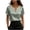 Light Blue, variant on Women's Beaded V Neck Tops Smooth Soft Pearl Embellished Neckline Solid Color Blouses Relaxed Fit Dressy Casual Short Sleeve Shirts L