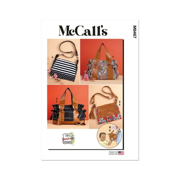 McCall's Sewing Pattern 8467 - Bags by Tiny Seamstress Designs, Size: OS (One Size)