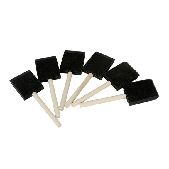 GreatStar 2 inch Foam Paint Brushes, 6-pack, Multi-Purpose, Paint, Stain, Craft