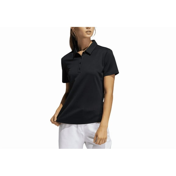Adidas Golf Tournament Primegreen Polo Shirt (Black) Women's Clothing