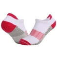 thumbnail image 4 of 6 Pairs Ankle Compression Socks for Men Women, Cotton Cushioned Running Socks with Arch Support, Low Cut Red, 4 of 5