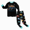 thumbnail image 5 of TOWED22 2 Piece Boys Pajamas Toddler Kids Boys Pajamas Cotton Kids Pj's Long Sleeve Sleepwear Clothes Set Outfits 6-12 Months 12-24 Months 2t 3t 4t 5t 6t 7t 8t 9t Children,Black,7-8 Y, 5 of 9