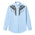 thumbnail image 4 of SRZYMJ Western Shirts for Men Cowboy Pearl Snap Long Sleeve Embroidered Country Shirts Casual Work Slim Fit Button Down Outfits, 4 of 4