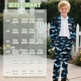 thumbnail image 7 of Xoenoiee Shark Print Boys Velvet Tuxedo Suit 2 Piece Slim Fit Kids Formal Outfit Set with Blazer Dress Pant for Wedding, 11-12 Years, 7 of 7