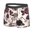 thumbnail image 2 of Kll Retro Red Black Roses Men'S Cotton Boxer Briefs Underwear-Large, 2 of 9