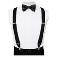 thumbnail image 4 of "2pz Y Tirantes Caballero Moño Ajustables Elásticos Unisex Malubero, Negros ", 4 of 5