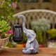 thumbnail image 3 of Billuyoard Hermosa decoración de jardín de elefante, piedras decorativas de jardín para estatuas al aire libre, decoración de elefante Jardín y Patio Blanco, 3 of 6