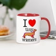 thumbnail image 3 of CafePress - I Heart Tiny Wieners - 11 oz Ceramic Mug - Novelty Coffee Tea Cup, 3 of 4