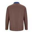 thumbnail image 4 of Stamzod Mens Shirts Fashion Solid Color Long Sleeve Turndown Shirt Loungewear Casual Plus Size Work Shirts for Men with Pocket Brown XXXL, 4 of 6