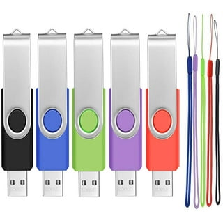 32 Go Cle USB Lot de 5 Clés USB 2.0 - Mémoire Stick Pivotante Clé USB 32Go  Lecteur Flash USB - FEBNISCTE Multicolore Clef USB PenDrive avec Cordes