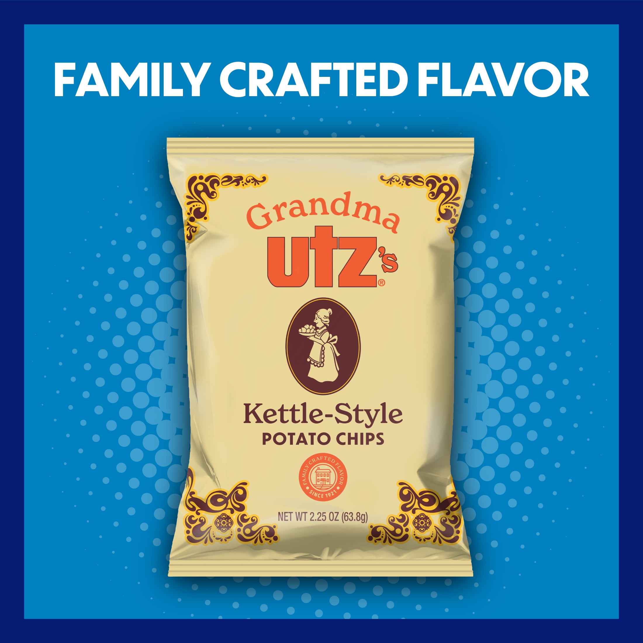Utz Grandma Utz's Kettle-Style Potato Chips, 8 oz - Pack of 10