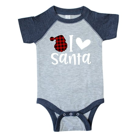 

Inktastic Christmas Santa Buffalo Plaid Gift Baby Boy or Baby Girl Bodysuit