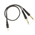 thumbnail image 3 of Cable de Audio de 3,5 Mm A ,5 Cable Negro 05 metros Baoblaze Conector doble, 3 of 5