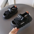 thumbnail image 4 of Caqnni Boys Double Adjustable Strap Lightweight Sandals (See More Colors and Sizes) Casual Sandals Beach Shoes Boys Summer Sandals (Black,6.5), 4 of 7