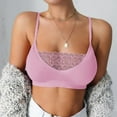 thumbnail image 1 of Women Fashion Lace Push-up Bra Tube Top, Solid Color Stitching Plus Size Underwear, 1 of 3