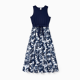 thumbnail image 2 of PatPat Family Matching Cotton Tee Flora Print Splicing Shirt or Tank Dress, 2 of 4