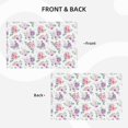 thumbnail image 4 of Rocae Rose Flower B Printed Heat Resistant Place Mats,Classic Hemstitch Cloth Fabric Placemats Imitation Linen Place Mat Table Mats 18x12 inch, 4 of 9