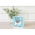 thumbnail image 2 of No Drama Llama Sky Blue Llama 5 x 5 Wood Tabletop Sign Plaque, 2 of 4