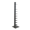 thumbnail image 2 of Dark Gray Metal Ten Shelf Modern Tower Bookcase, 2 of 3