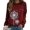 Brick Red, variant on Women's Vintage Graphic Crewneck Sweatshirt Long Sleeve Loose Lightweight Pullover Tops