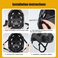 thumbnail image 4 of Correa de bloqueo para la cabeza del casco Cordón ajustable para deportes al aire libre Negro FLhrweasw Nuevo, 4 of 9