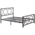 thumbnail image 1 of Hodedah Complete Metal Full Size Bed in Black Silver, 1 of 4