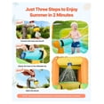 thumbnail image 6 of Inflatable Bounce House Water Slide, 13.3ft x 11.4ft Kids Inflatable Castle with Climbing Wall, Double Slides, Pool for 3-4 Children Ages 3-8, 6 of 9