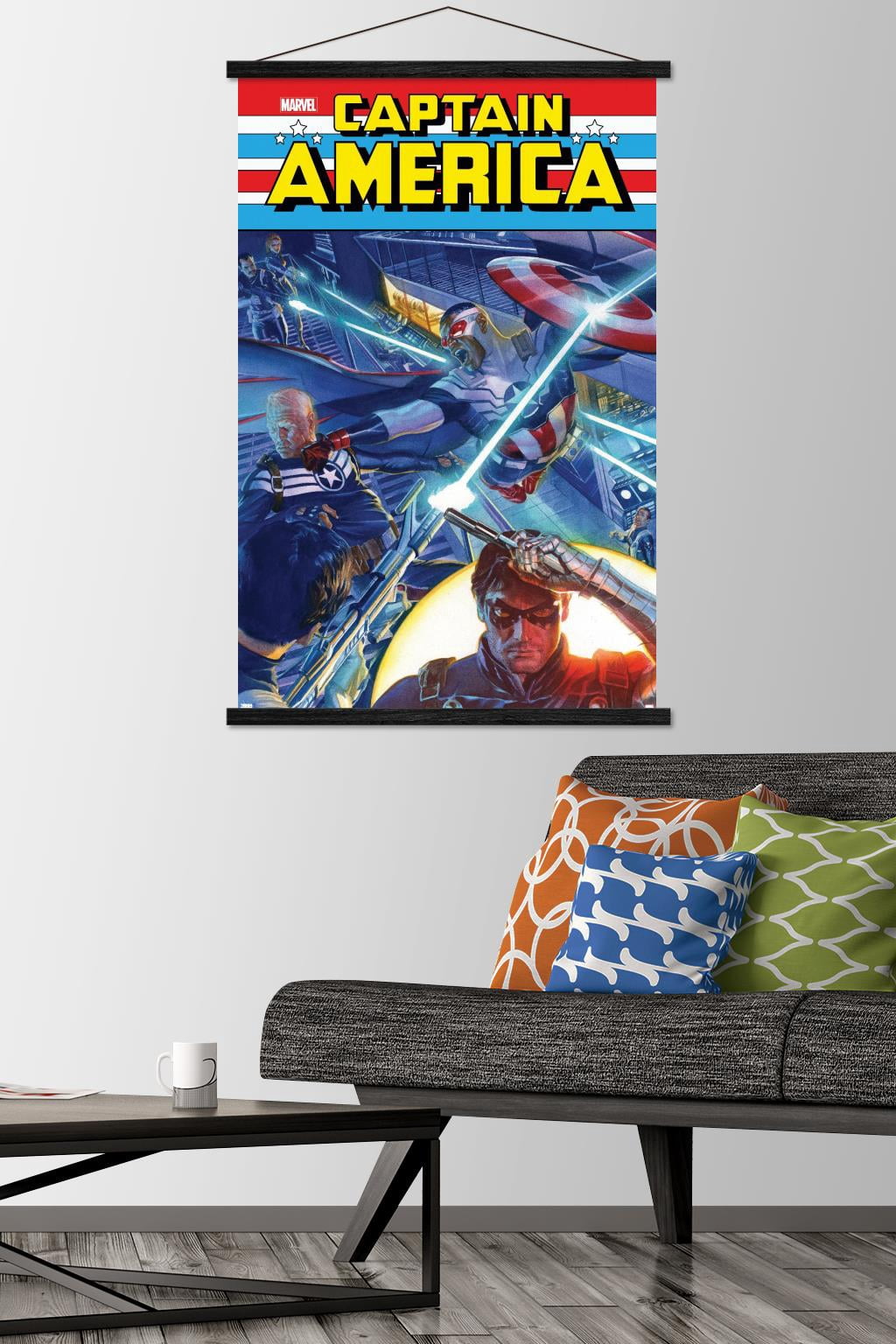 Marvel Comics - Winter Soldier - Captain America: Sam Wilson #7 Wall Poster with Wooden Magnetic Frame, 22.375" x 34"