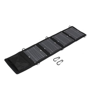 14W Chargeur de panneau solaire portable Double USB 5V 3A Camping panneau solaire pliable pour frais de téléphone Power Bank, facile à installer