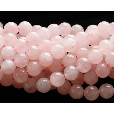Designice  6mm Rose Quartz Round Beads Genuine Gemstone Natural Jewelry Making