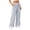 Gray, variant on Wide Leg Corduroy Pants for Women Casual Lounge Drawstring Elastic Waist Work Pants with Pockets