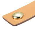 thumbnail image 4 of Leather Drawer Pulls, 5.39" 6Pack Surface Leather Furniture Handles Dresser with Screws, Beige+Gold, 4 of 5