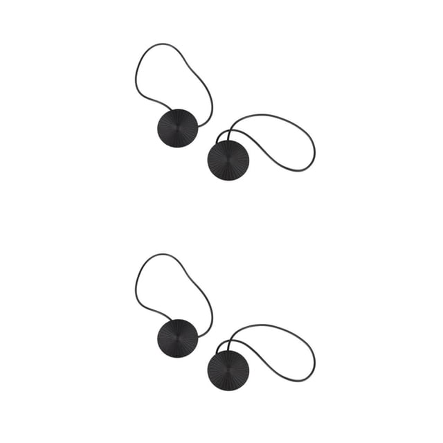 stanreset 1/2/3/5 2pcs Rideau Métallique Tieback Remplacement Simple Style Solide Couleur Ménage Pare-Soleil Boucle Boucle Accessoires Noir 2PCS